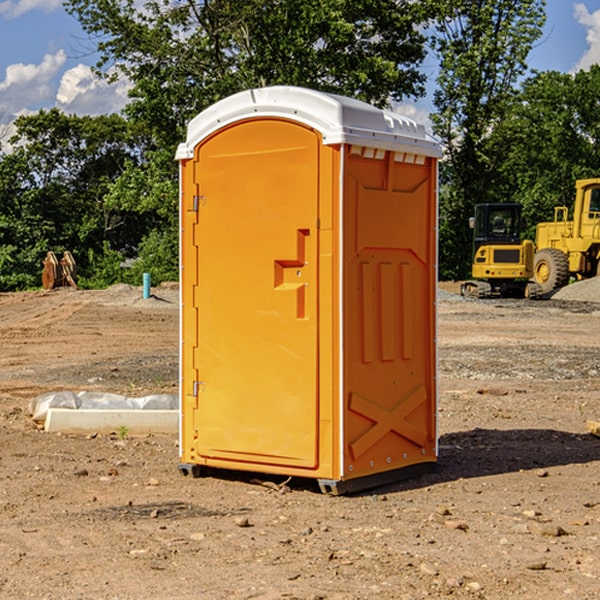 how often are the porta potties cleaned and serviced during a rental period in Hayesville Iowa